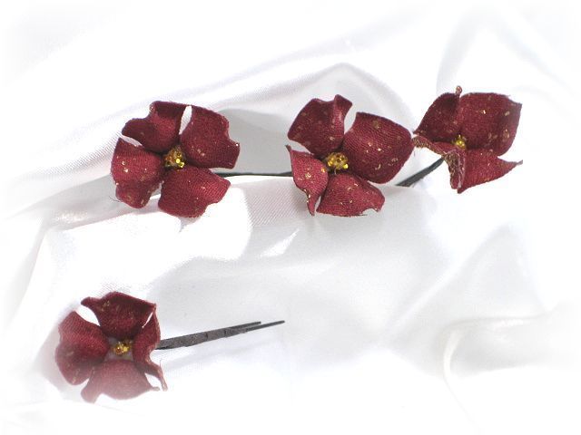 S-1012 和装髪飾り＜紫陽花＞Uピン４本セット（９Ａ０７）
