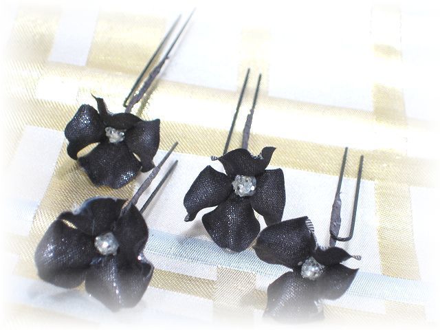 S-1012 和装髪飾り＜紫陽花＞Uピン４本セット（９Ａ０７）