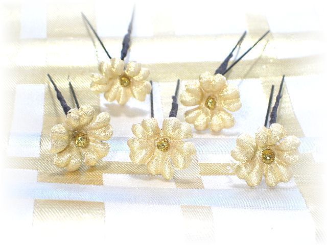 S-1017 和装髪飾り＜桜草＞Uピン５本セット（９Ａ１２）
