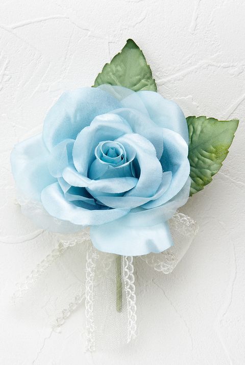 コサージュ 髪飾りの専門店 あーとみゆき プリンセスローズ 大 のコサージュ ブルー